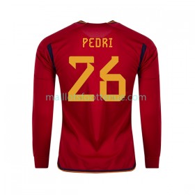 Maillot/Tenue Espagne PEDRI 26 Domicile Coupe du monde 2022 Manche Longue